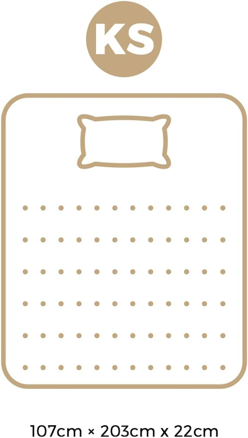 King Single Bed Mattress, Bedra Bedding King Single Mattress with Cool Gel and Euro Top 22Cm Thickness Medium Firm
