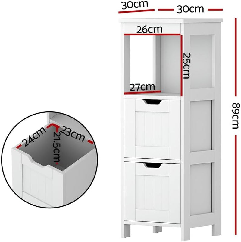 Bathroom Storage Cabinet Floor Toilet Drawer Bedroom Organizer Standing