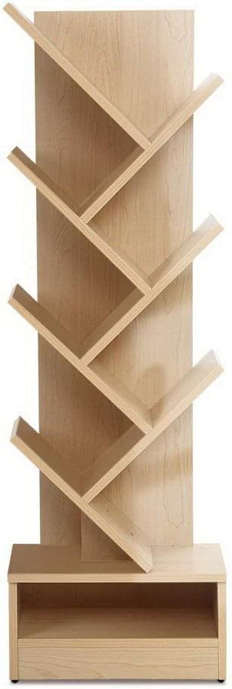Artiss Bookshelf, 7 Tier Shelf Corner Wall Shelves Display Cabinet Bookcase Storage Rack Home Living Room Bedroom Office Furniture, 15Mm Thick Particle Board White