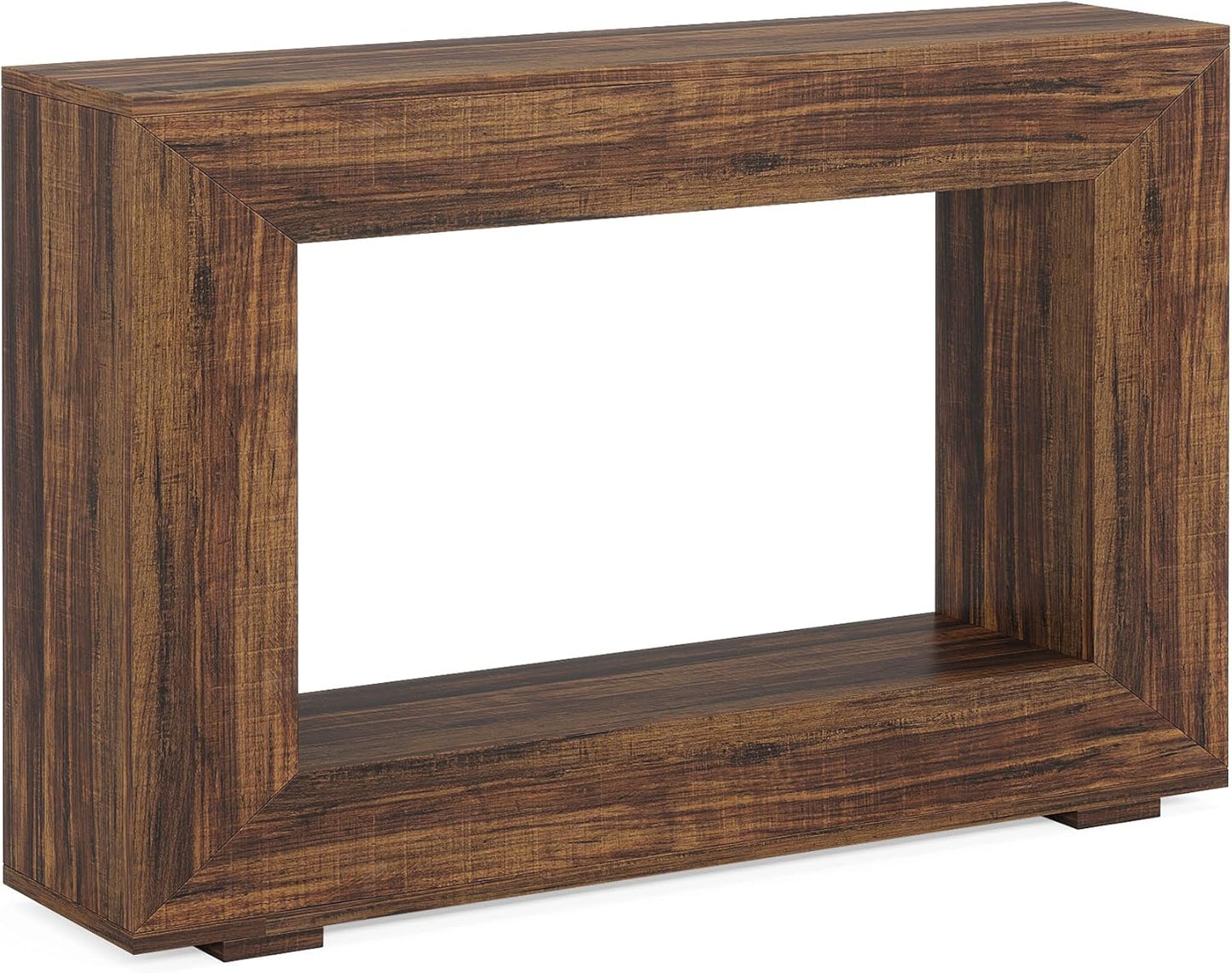 Farmhouse Console Table, 120Cm Entryway Console Table with Storage, Industrial Hallway Accent Table for Living Room, Entrance