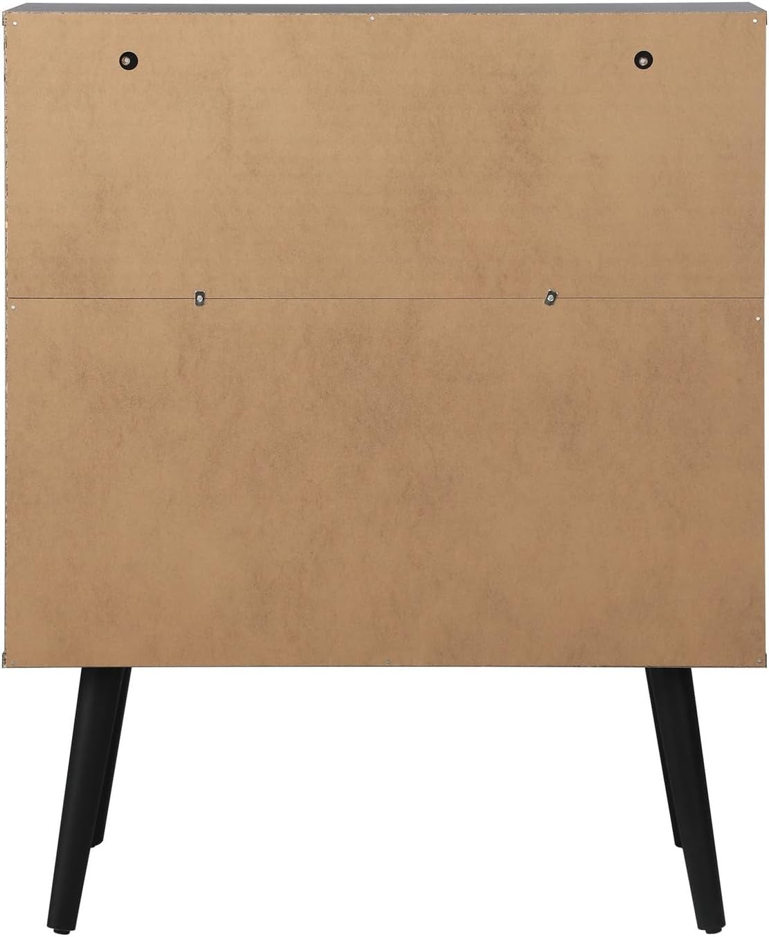 Sideboard Buffet Cabinet with Open Shelf, Glass Doors and 2 Tier Storage Cabinet Coffee Bar Table