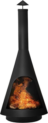 Chimney Fire Pit Patio Heater Outdoor Camping Portable Chiminea Brazier Fireplace 105Cm