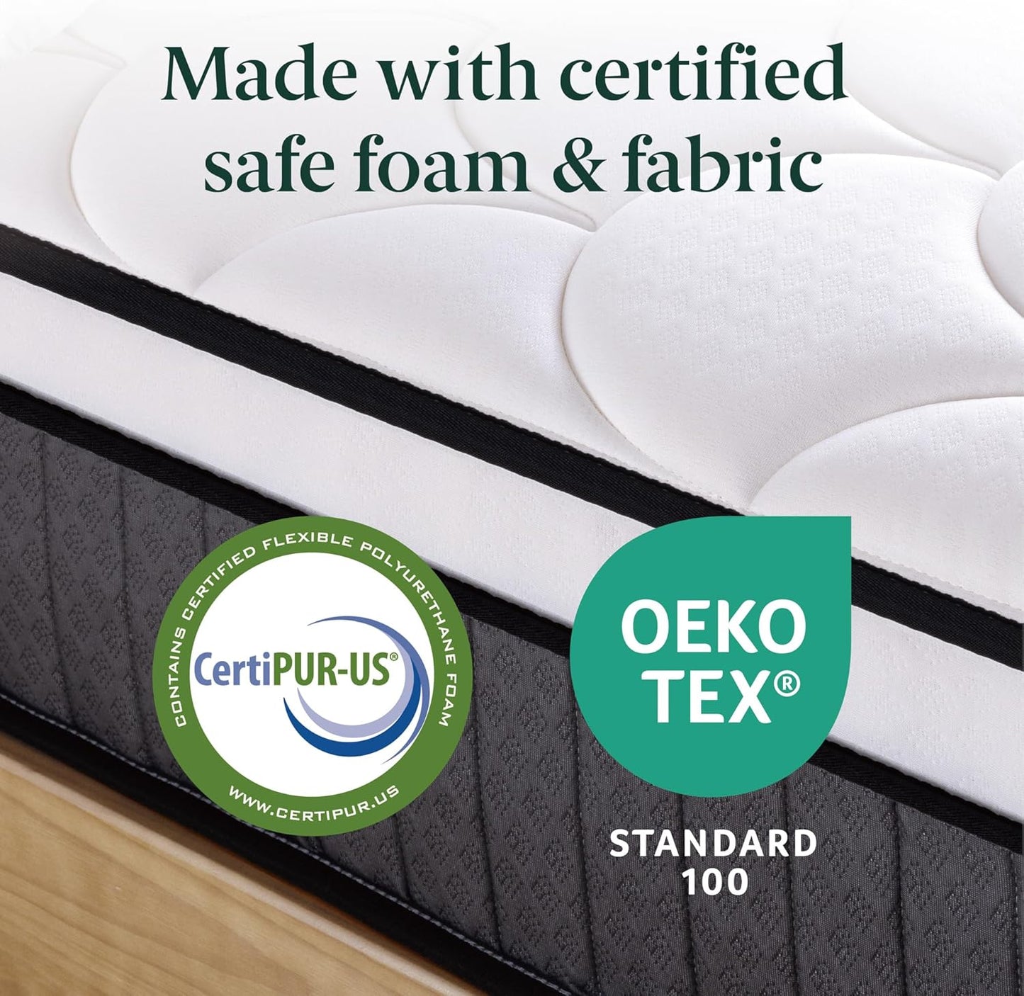 Zinus Queen Mattress Support 30Cm Icoil Pocket Spring Eurotop, Comfort Quilting Foam, Medium Feel Bed Mattresses