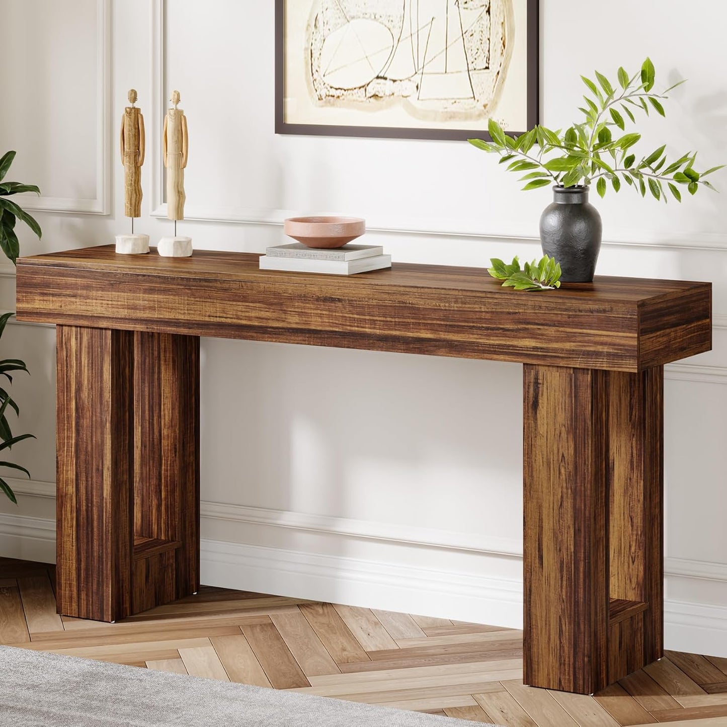 Farmhouse Wooden Table 63-Inch Long