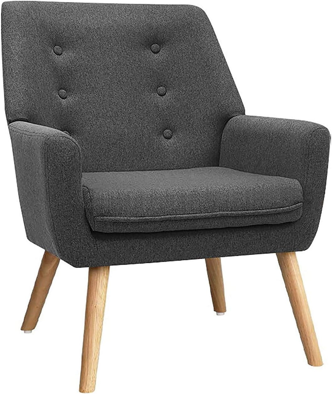Artiss Armchair Grey Recliner Lounge Dining Chairs Sofa Nursing Occasional Reading Seating Armchairs Home Living Room Bedroom Furniture, Upholstered with Linen Fabric