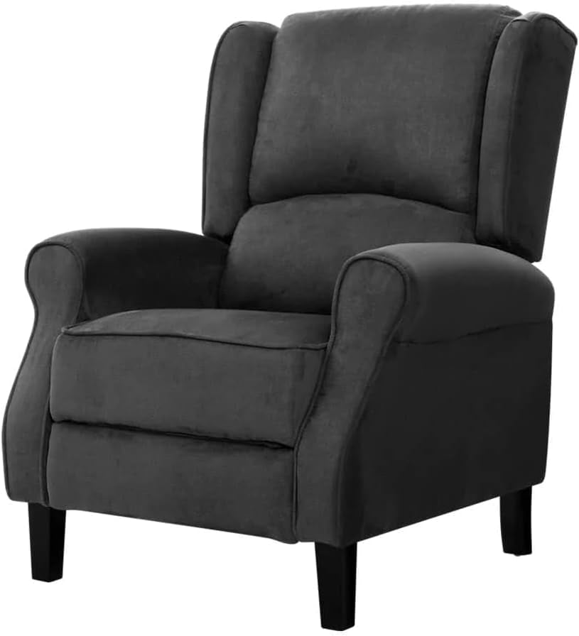 Recliner Chair Charcoal Fabric Lounge Sofa Armchair,Adjustable Backrest Footrest Nursing Feeding