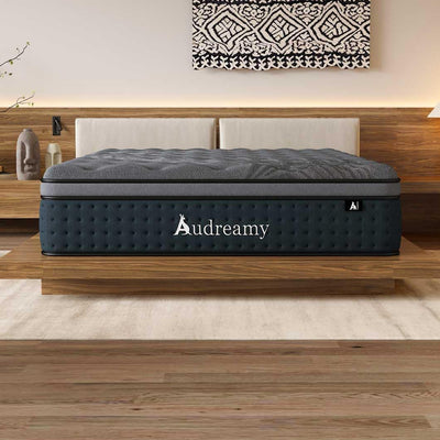 Audreamy Siena Mattress 35Cm Bamboo Charcoal Fabric Plush Euro Top 7 Zone Hybrid Pocket Spring System Memory Foam Enhanced Edge Support Breathable Medium Firm King