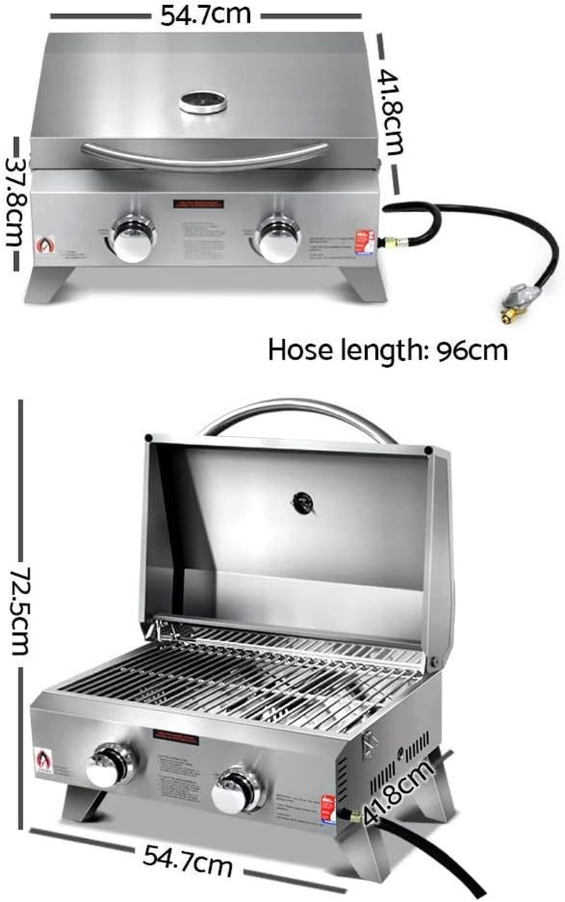 Portable Gas BBQ Grill Stainless Steel