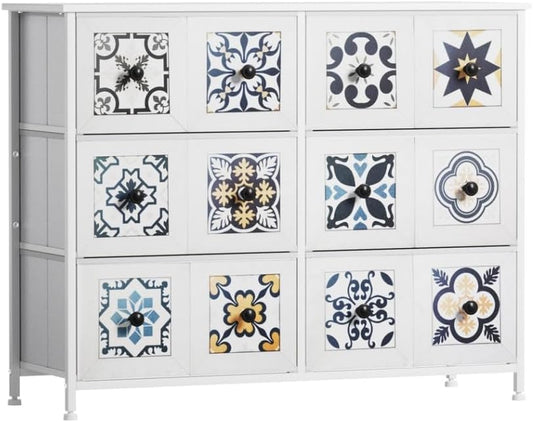 Chest of 6 Drawers, Vintage Tallboy Storage Cabinet, Clothes Toys Storage Unit