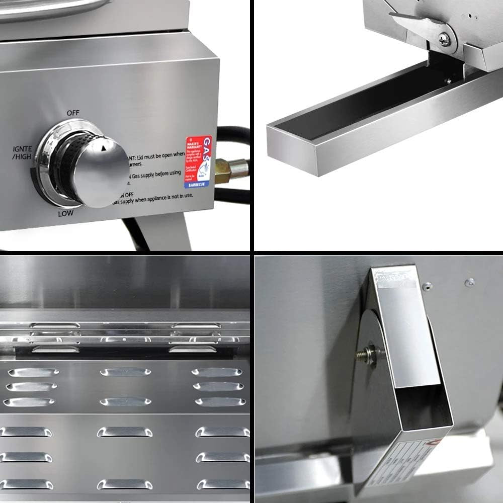 Portable Gas BBQ Grill Stainless Steel