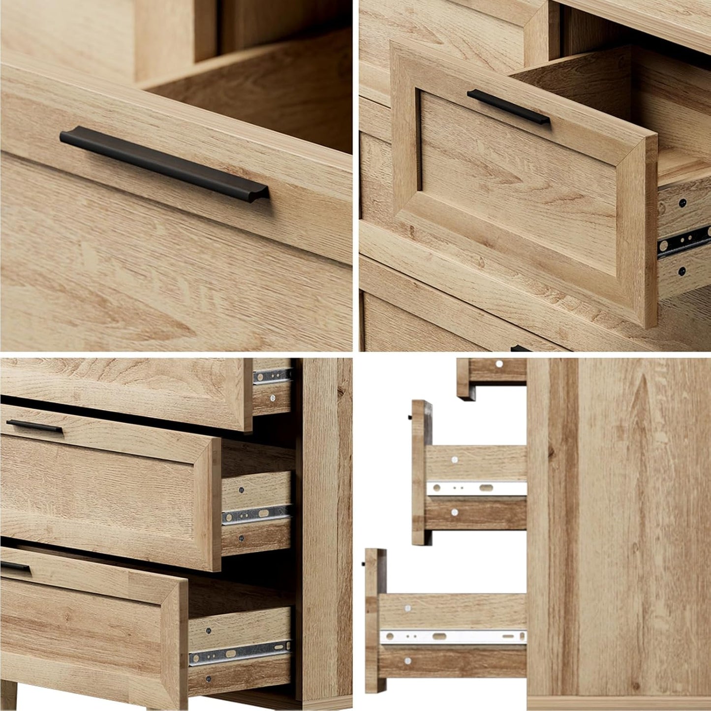 Chest of Drawers Dresser with 5 Storage Cabinet Tallboy Natural