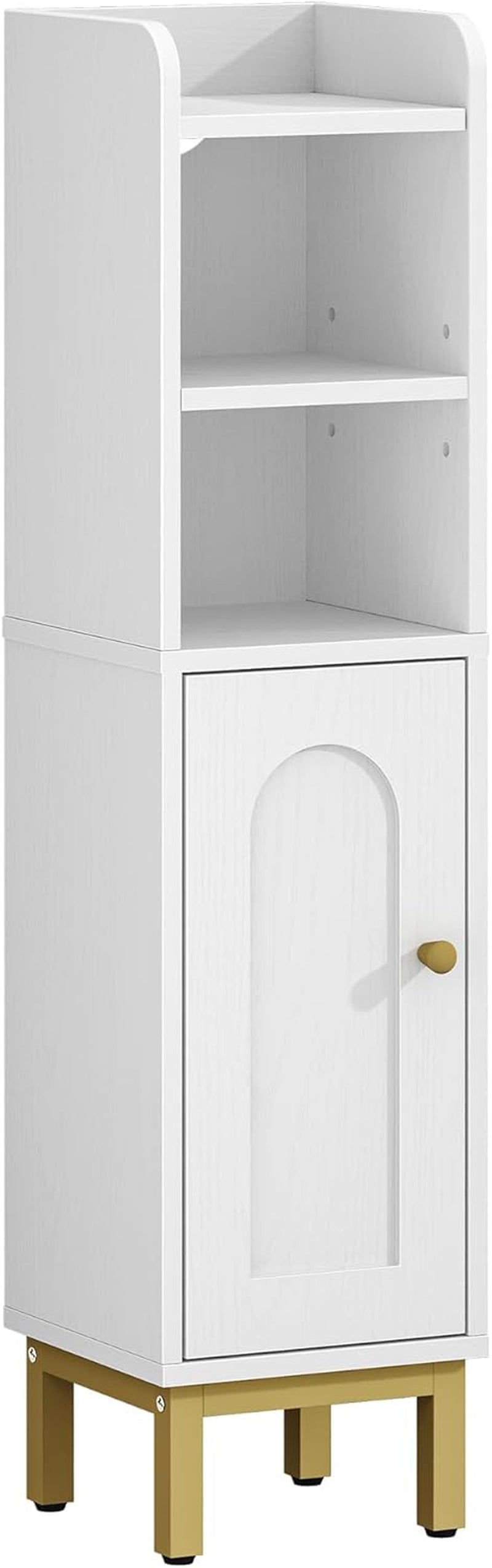 =Bathroom Storage Cabinet, Small Corner Floor Cabinet with Door and Shelves