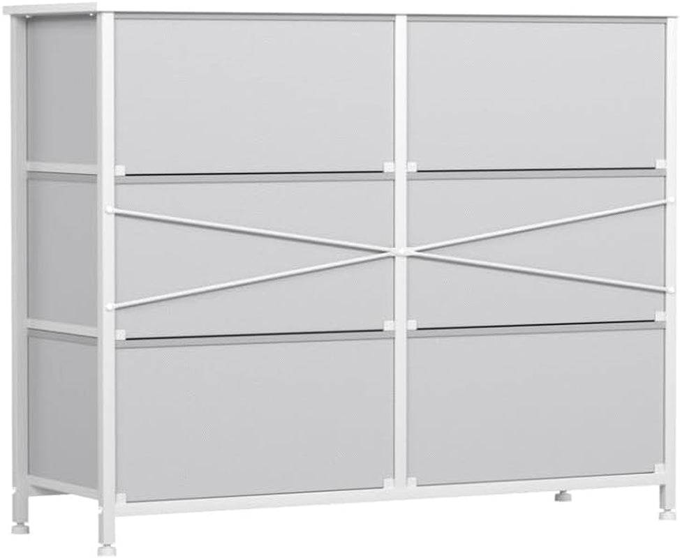 Chest of 6 Drawers, Vintage Tallboy Storage Cabinet, Clothes Toys Storage Unit