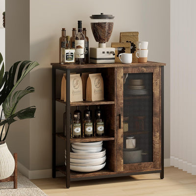 Mini Coffee Bar Cabinet with Storage, 27.5'' Small Kitchen Bar Table
