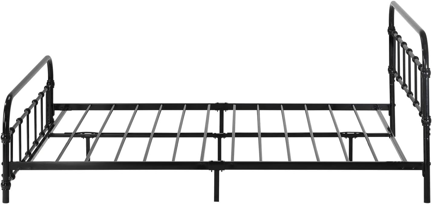 King Single Bed Frame Metal Bed with Extra Storage Space Home Bedroom Bed Base Plaform