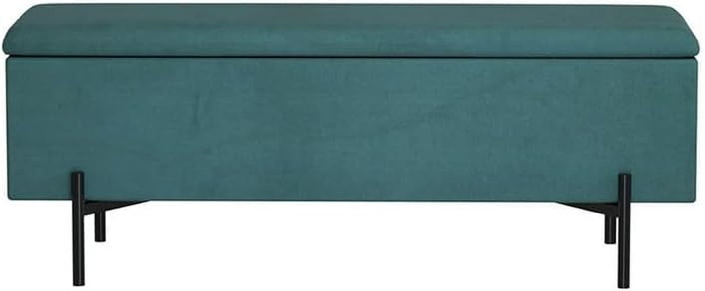 Storage Ottoman Blanket Box Bench 140Cm Large Seat Chest Velvet Green