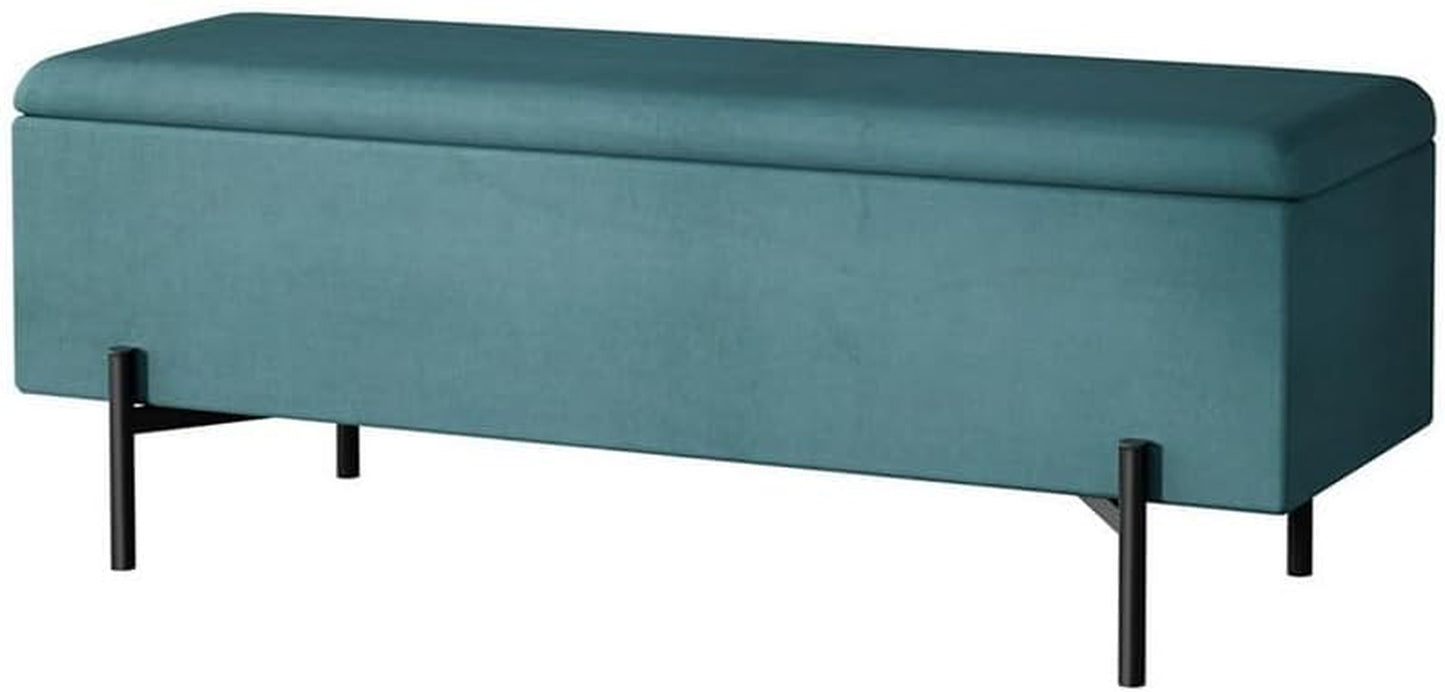 Storage Ottoman Blanket Box Bench 140Cm Large Seat Chest Velvet Green