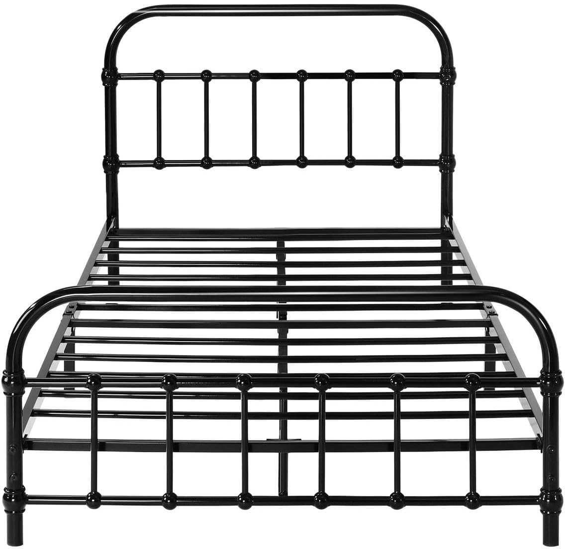 King Single Bed Frame Metal Bed with Extra Storage Space Home Bedroom Bed Base Plaform