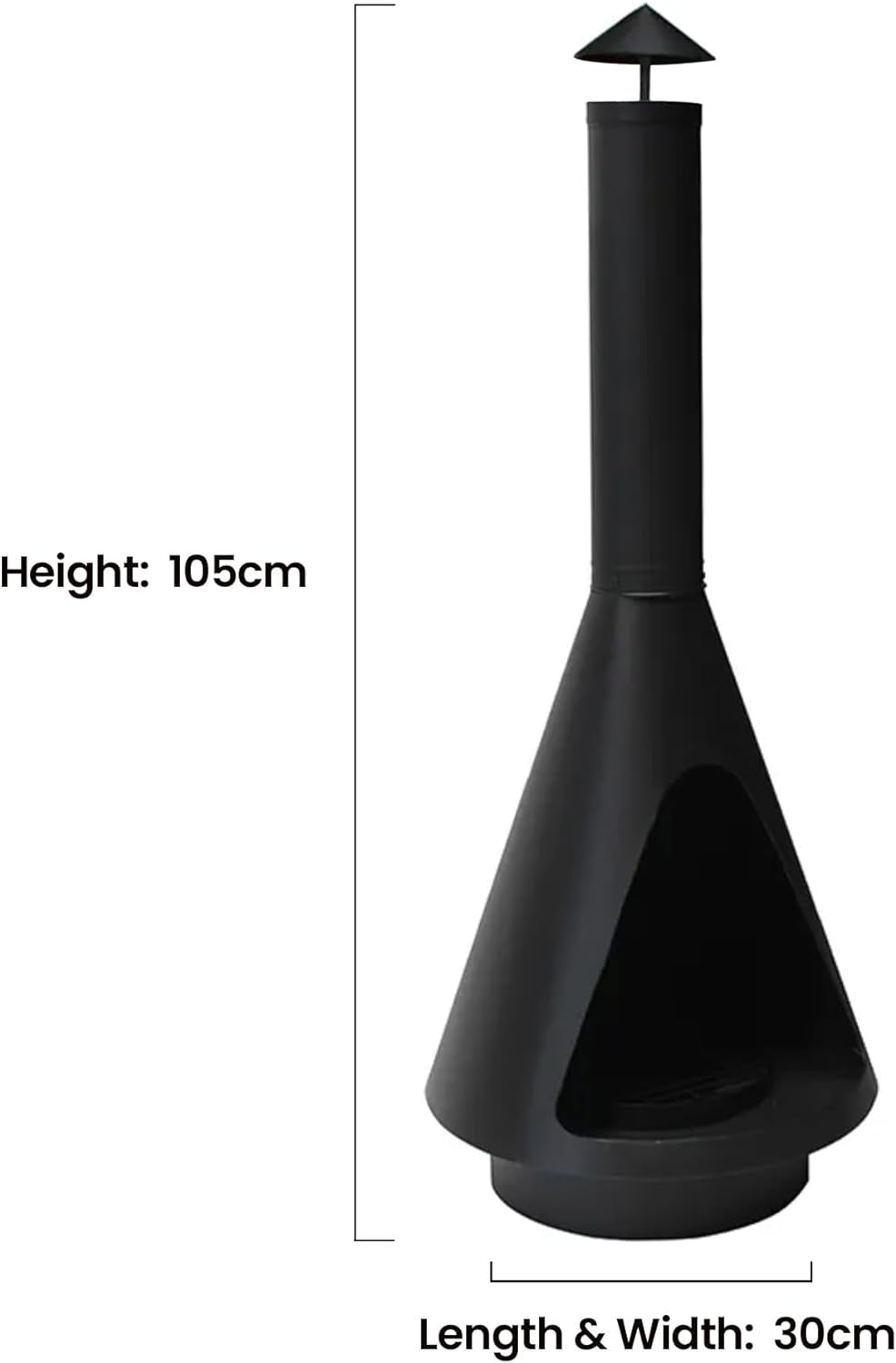 Chimney Fire Pit Patio Heater Outdoor Camping Portable Chiminea Brazier Fireplace 105Cm