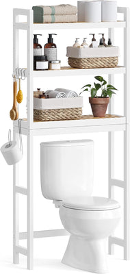 Toilet Storage, 3-Tier over Toilet Bathroom Organizer with Adjustable Shelf