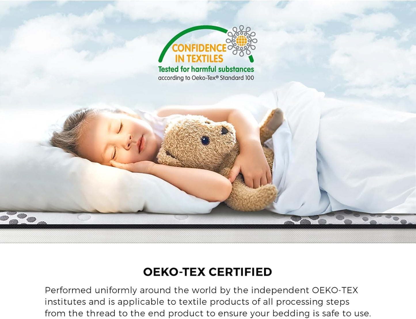 King Single Bed Mattress, Bedra Bedding King Single Mattress with Cool Gel and Euro Top 22Cm Thickness Medium Firm