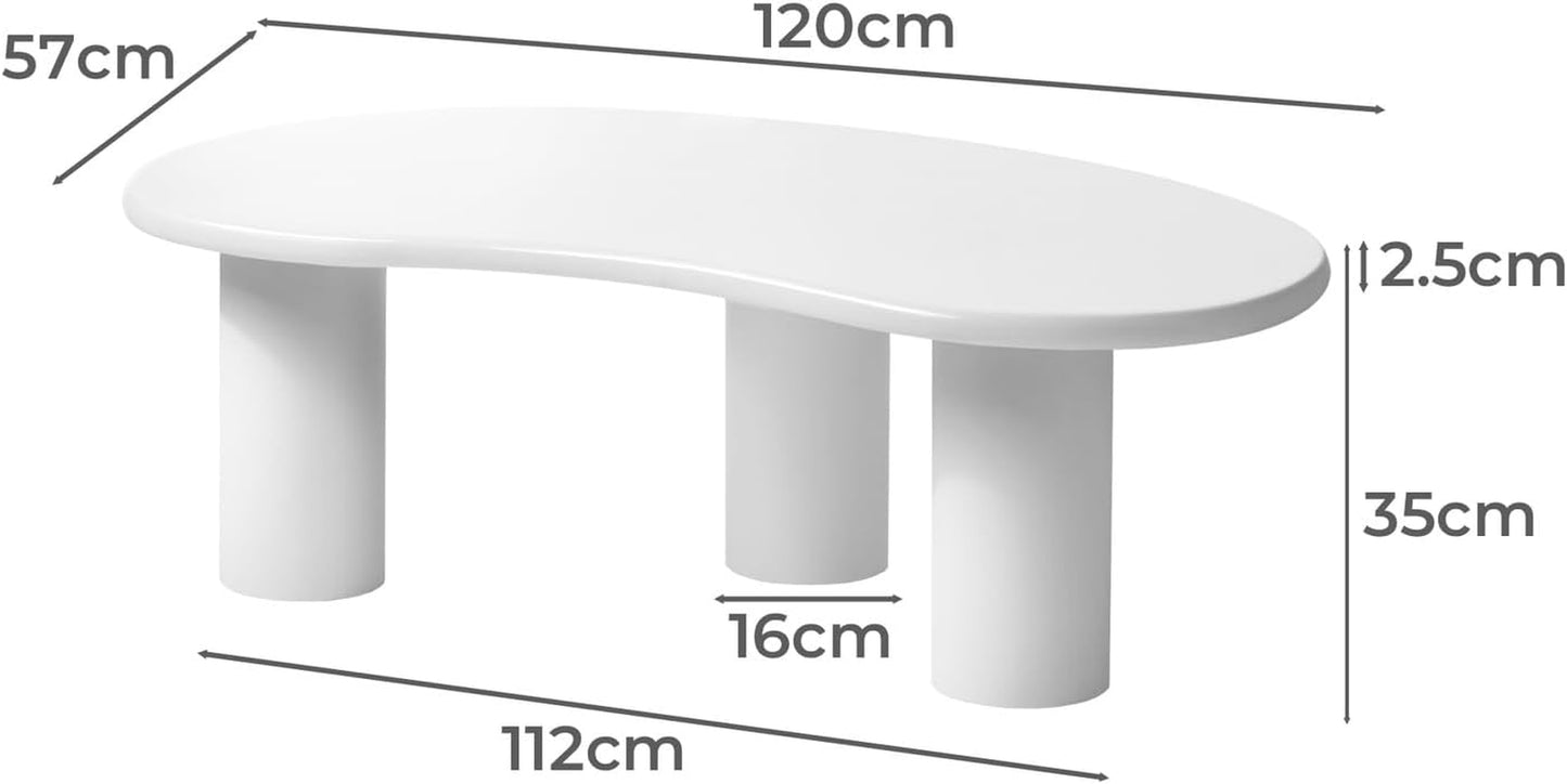 White Coffee Table 120 X 57 X 35cm