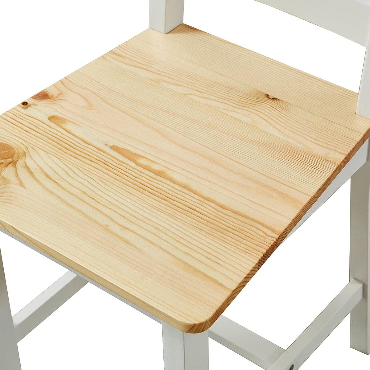 Wooden Dining Table Rectangular and 4 Chairs 5-Piece Wood Kitchen Furniture Set Dining Room Oak & White