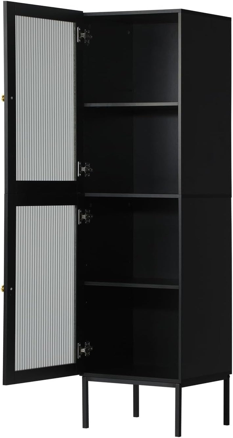 Slim Bathroom Cabinet Tall Storage Cupboard Floor Cabinet