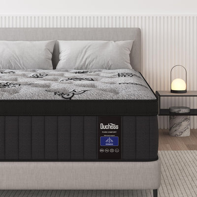 Duchess Queen Mattress,34Cm Hybrid Mattress Pressure Relief Breathable Reinforced Edge Support Individually Wrapped Pocket Spring Motion Isolation