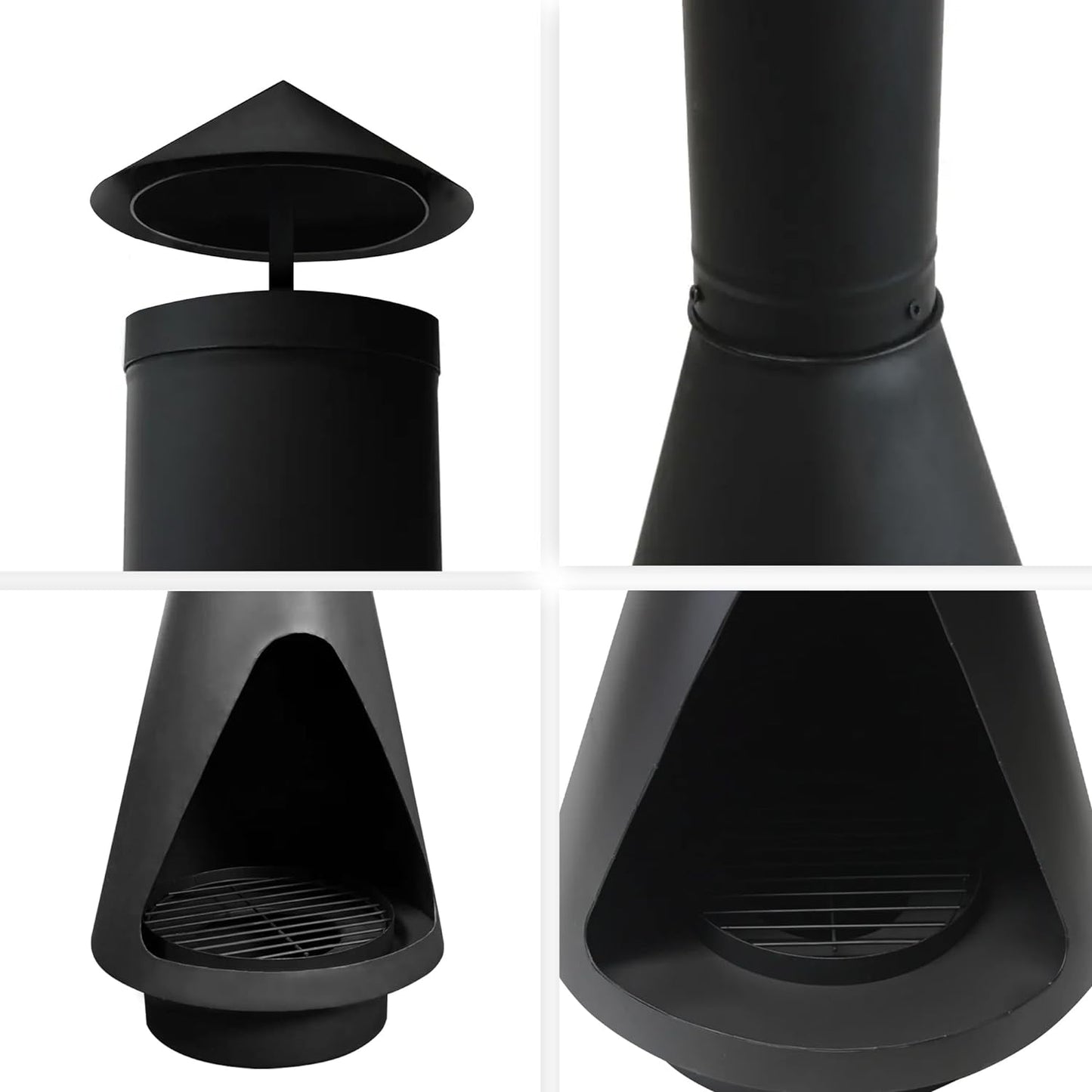 Chimney Fire Pit Patio Heater Outdoor Camping Portable Chiminea Brazier Fireplace 105Cm
