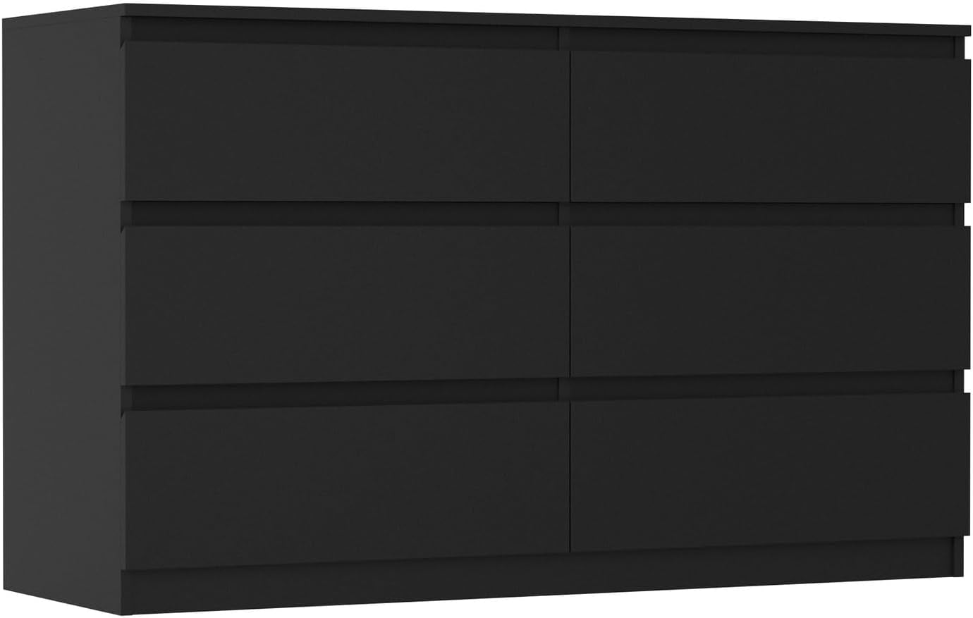 Chest of Drawers with 6 Drawers Bedroom Dresser Black