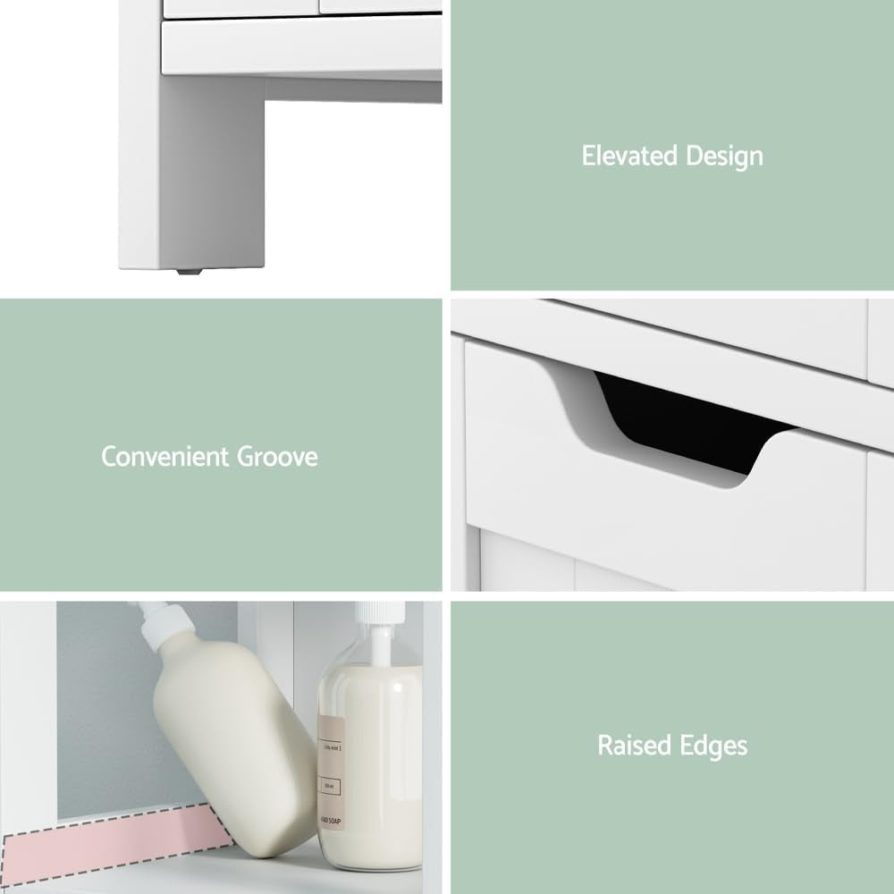 Bathroom Storage Cabinet Floor Toilet Drawer Bedroom Organizer Standing