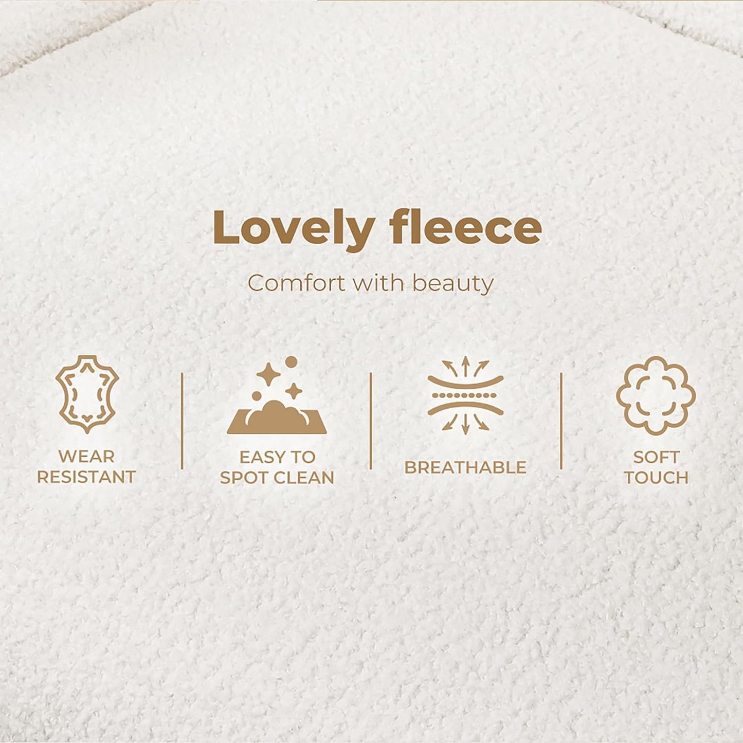 3 Seater Sofa, Soft Upholstered Boucle Sherpa Fabric Loveseat Sofa Couch, Comfy Recliner Sofa Lounge, Spare Bed for Guest Room, Living Room, Office, Studio, Load up to 250Kg (188Cm, White)