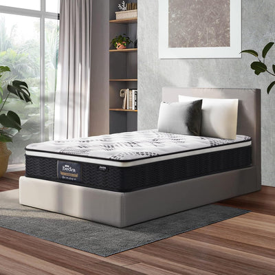 King Single Bed Mattress, Bedra Bedding King Single Mattress with Cool Gel and Euro Top 22Cm Thickness Medium Firm