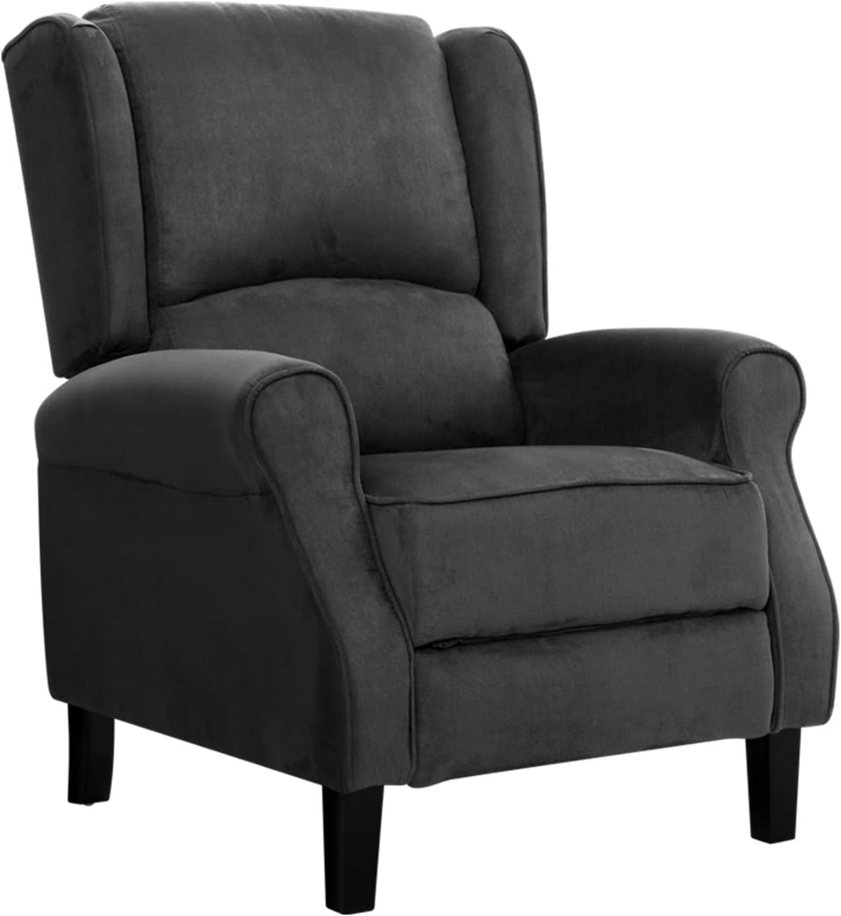 Recliner Chair Charcoal Fabric Lounge Sofa Armchair,Adjustable Backrest Footrest Nursing Feeding