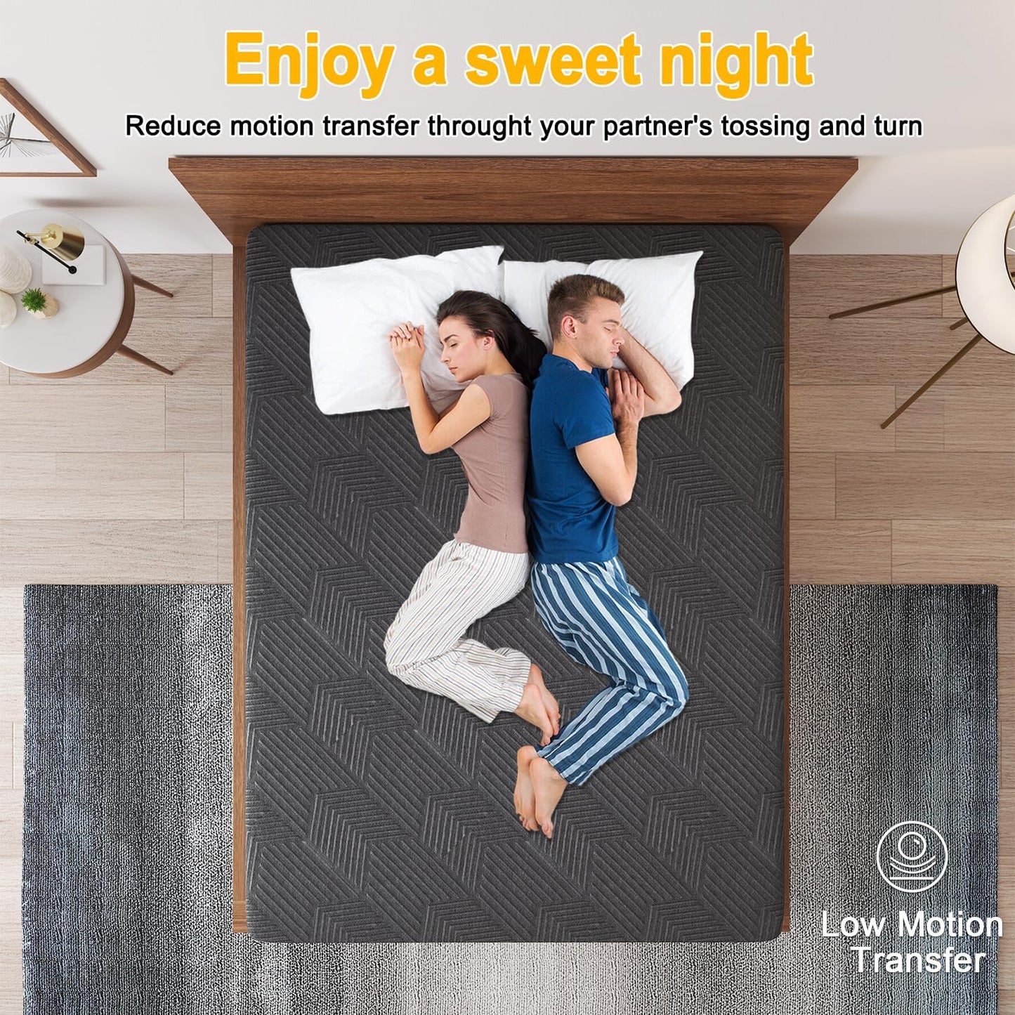 Duchess Mattress Queen Size,Gel Memory Foam Mattress in a Box for Cool Sleep & Motion Isolation Pressure Release and Comfortable Sleep