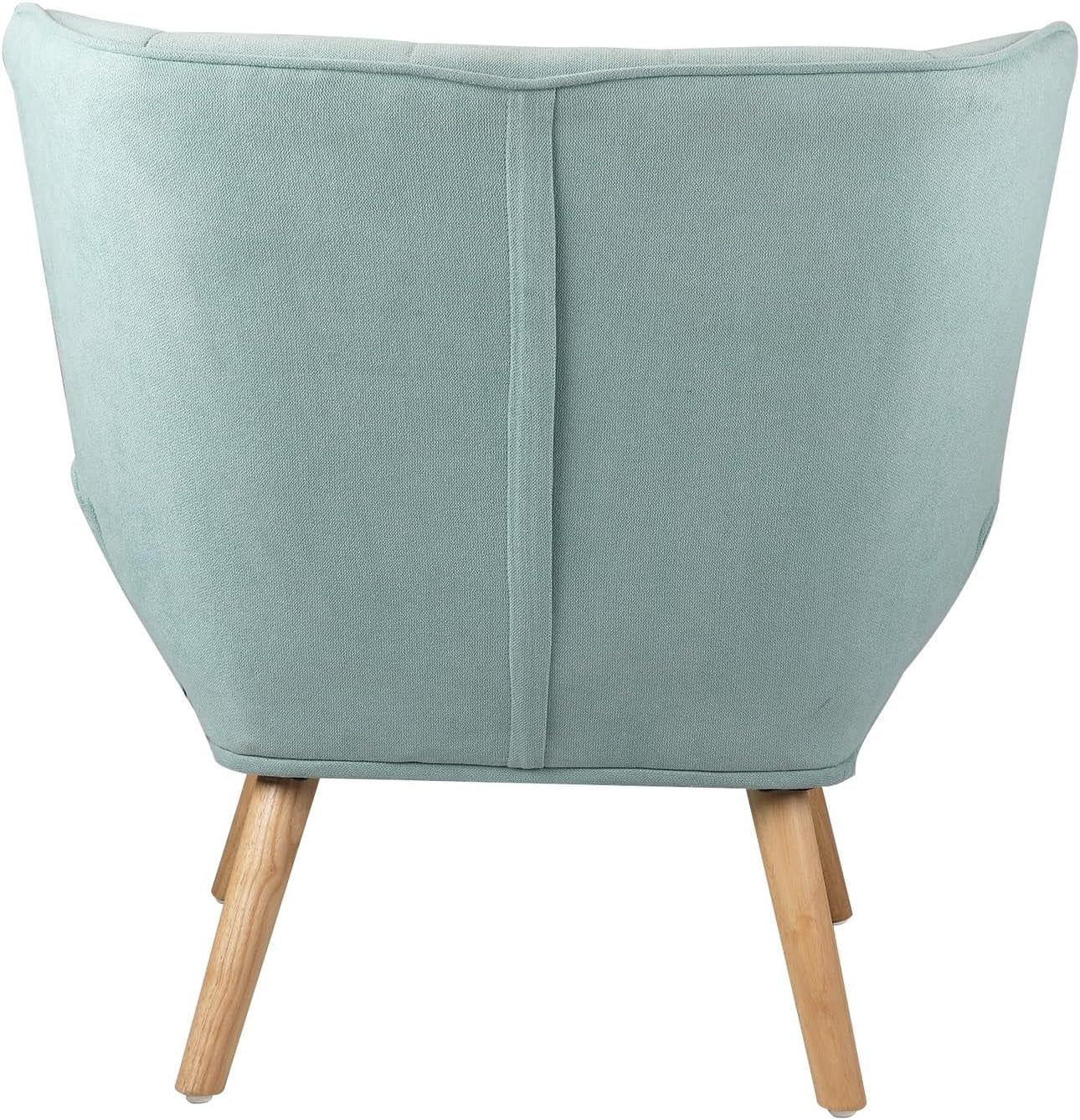 Oikiture Armchair Accent Lounge Chairs Stoolseating Soft Home Office Furniture Stools for Dining Living Room or Bedroom Fabric Upholstered, Blue