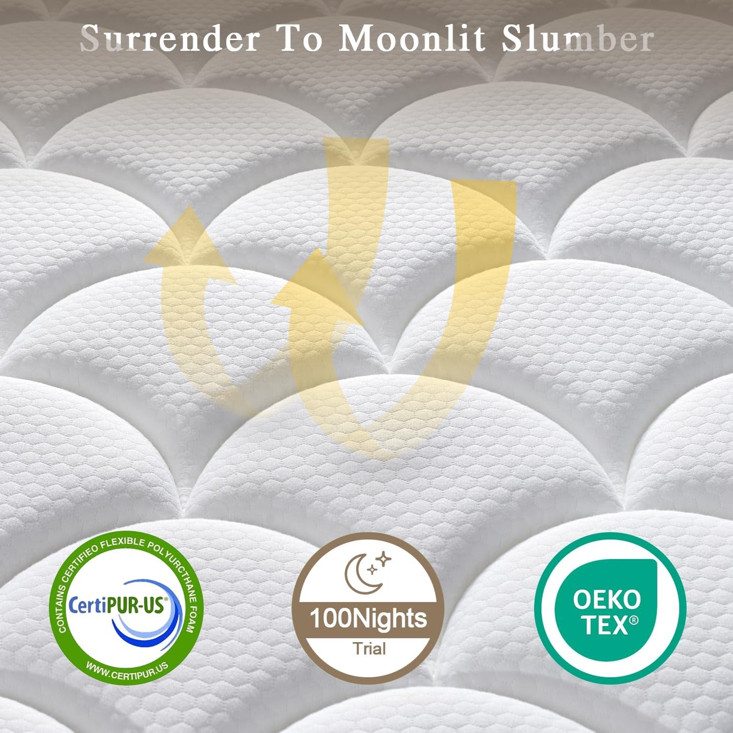 Gsleepee Queen Mattress, 26Cm Thick Queen Size Mattress in a Box, Gel Memory Foam Hybrid Matress for Motion Isolation, Soft and Comfortable, Pressure Relief, Medium Firm Support