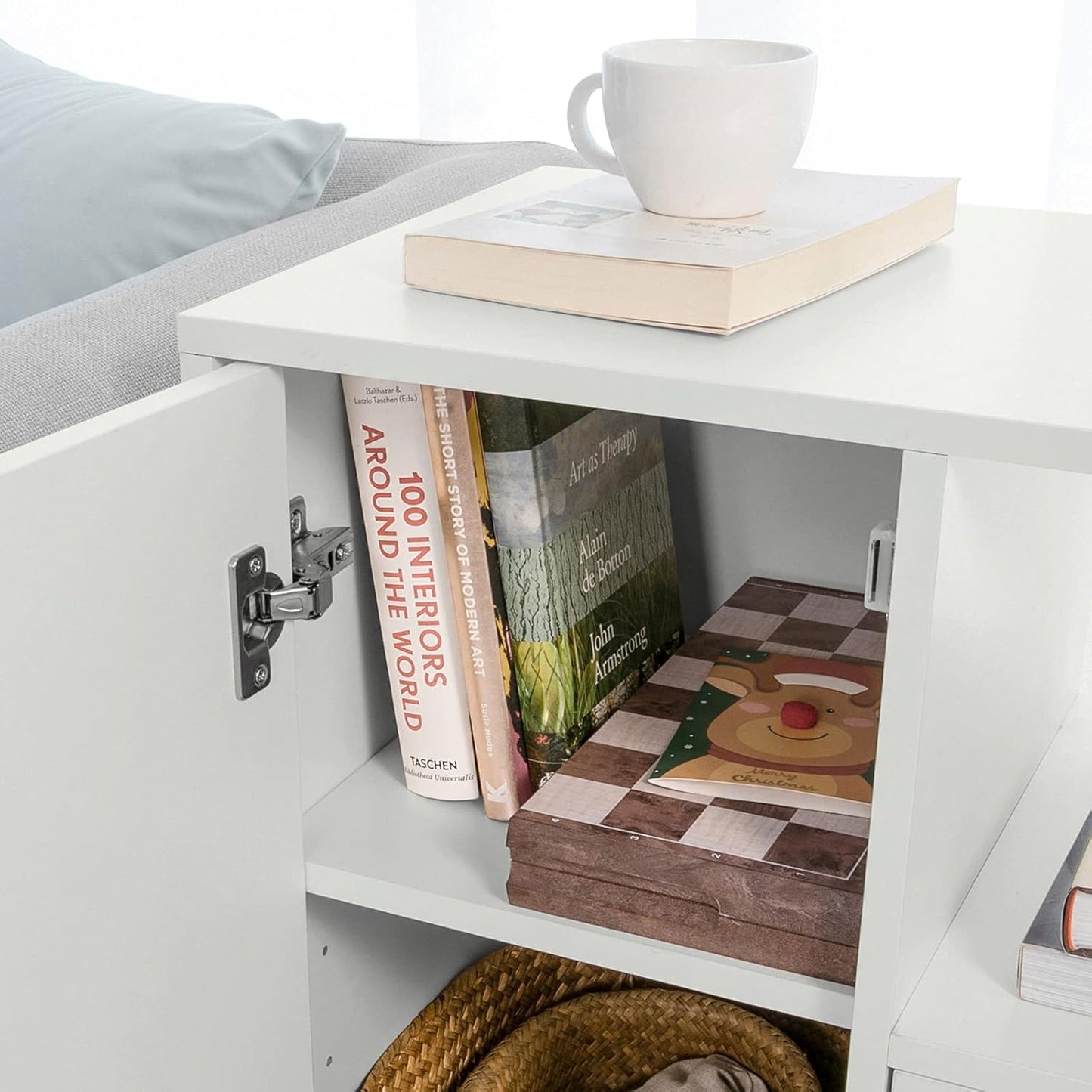 Sobuy Home Office Trolley File Storage Cabinet Printer Stand on Wheels FBT105-W