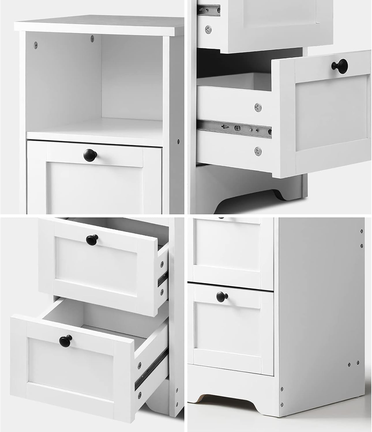 Oikiture Sideboard Bathroom Cabinet with 3 Drawers