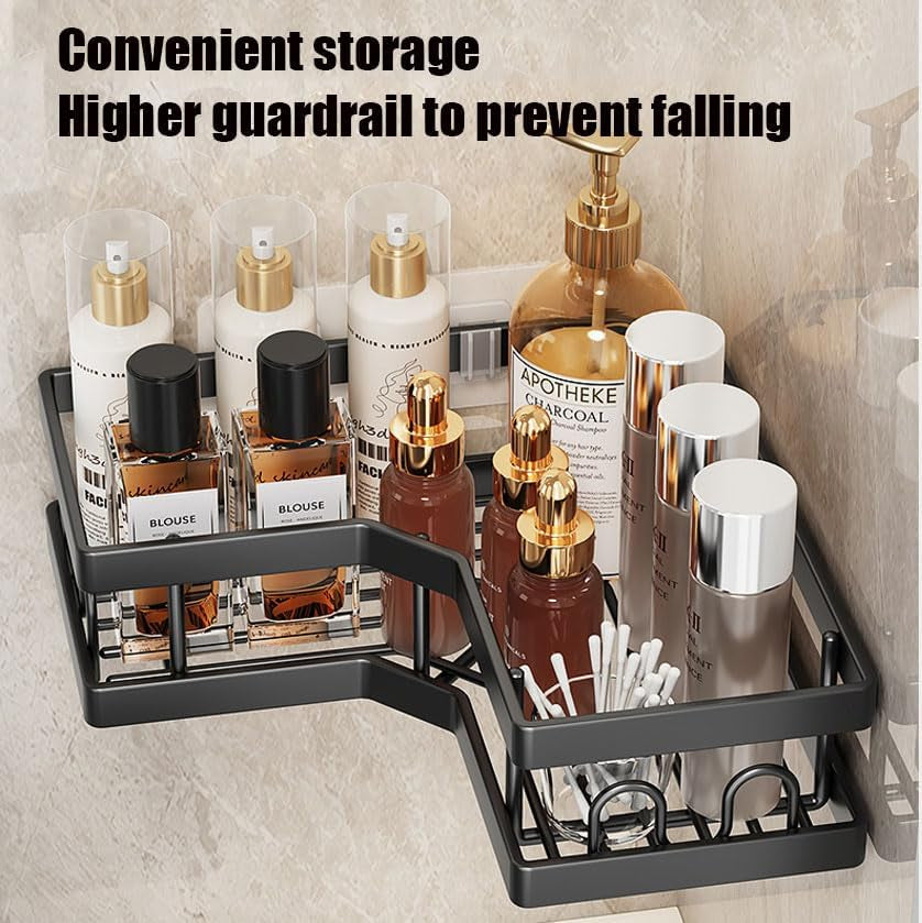 Shower Caddy, 2 Pack Bathroom Shelves+1 Soap Dish,Shower Storage, Adhesive Shower Shelr