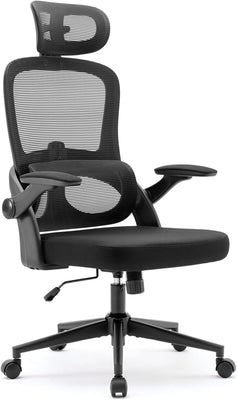 SIHOO M102C-M101 Ergonomic Office Chair, Computer High Back Chair with Dual Back Design - Individual Lumbar Pillow, 3D Armrests, Adjustable Headrest and Comfortable Thick Cushion (Black)