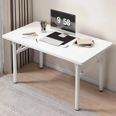 Home Office Desk, Computer Desk, Office Table, Wood Dormitory Study Desk A52 (A White, 80X40X75CM)