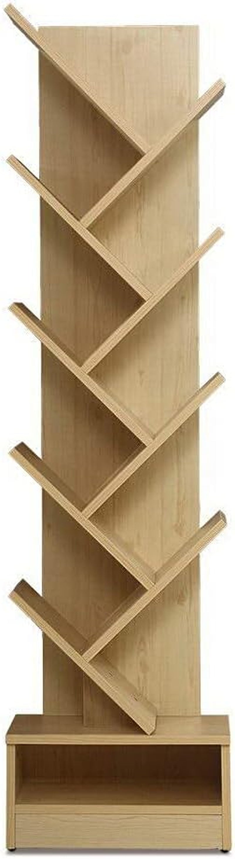 Artiss Bookshelf, 7 Tier Shelf Corner Wall Shelves Display Cabinet Bookcase Storage Rack Home Living Room Bedroom Office Furniture, 15Mm Thick Particle Board White
