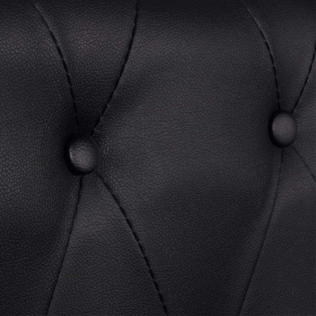 Artificial Leather Chesterfield Sofa with Studded Decorate and Arms, Wooden Frame 2-Seater Sofa Modern Thickly Padded Seat Furniture for Home Living Room Office 57.3" X 29.9" X 27.6"
