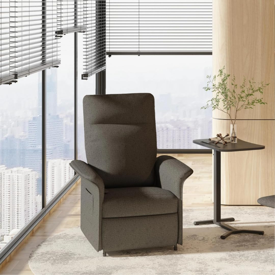 SBS Recliner Chair - Single Seater Floor Sofa Oversized Textile Recliner Sofa for Adults, Recling Chiar, Perfect Small Recliner for Small Spaces, Watching Moving, Reading Book for Home, or Theater