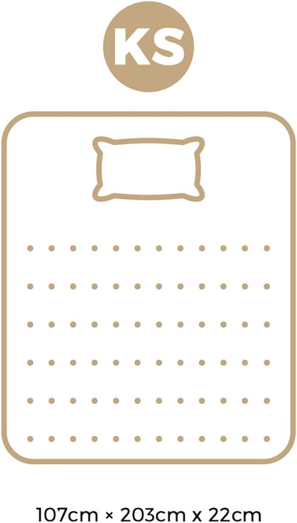 King Single Bed Mattress, Bedra Bedding King Single Mattress with Cool Gel and Euro Top 22Cm Thickness Medium Firm