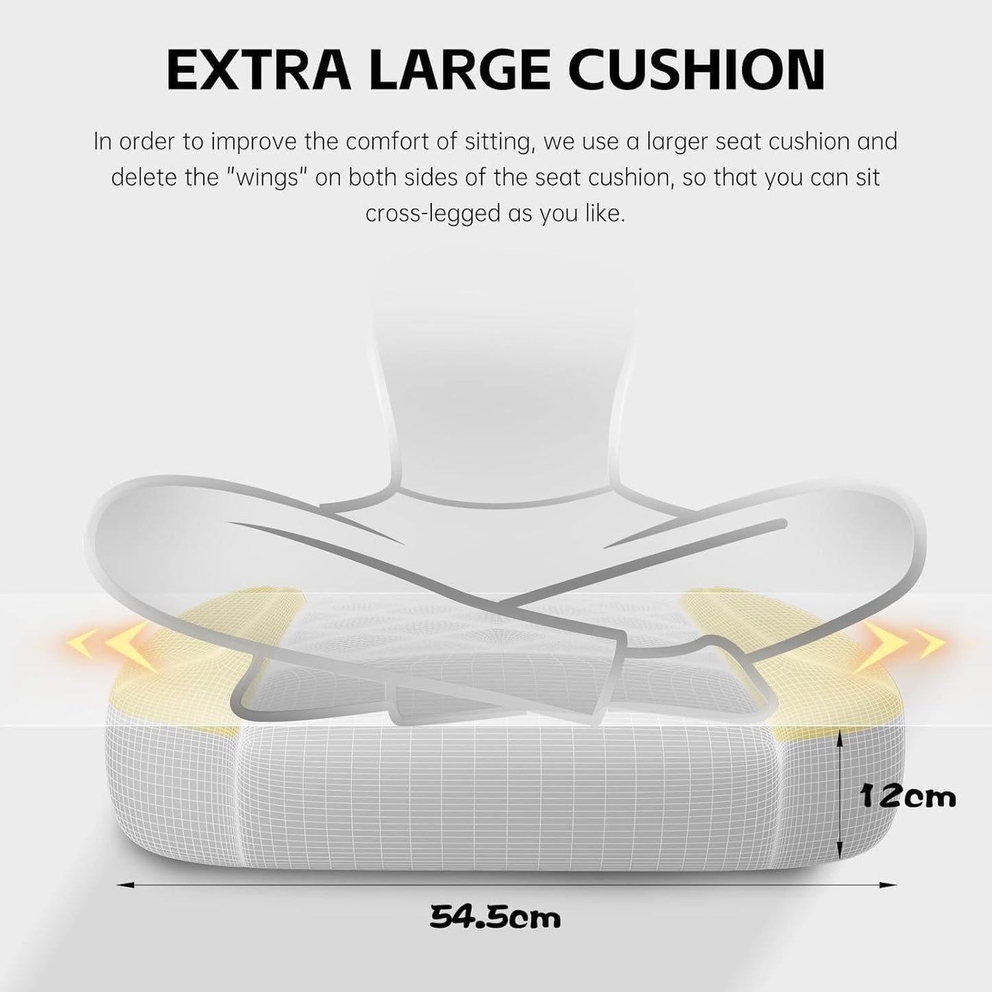 PZDO Ergonomic Office Chair with Footrest, Technology Fabric Ergonomic Chair for Adults, Computer Chair Gaming Desk Chair with Lumbar Support, Home Office Recliner Chair, Gift, Teens, (Gray)