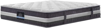 Giselle Bedding Queen Mattress Bed Mattresses Innerspring Foam 30Cm Thickness, with 7-Zone Pocket Spring System and Breathable Euro Top, 5Yrs Warranty, Medium Firm, White + Greywith Vacuum Packed