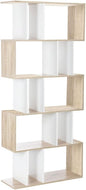 Artiss Bookshelf, 5 Tier Shelf Corner Wall Shelves Display Cabinet Bookcase Bookshelves Storage Rack Home Living Room Bedroom Office Furniture, High Density Particle Board Multicoloured